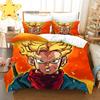 2026 Hot Sale Japanese Anime Dragon Ball Son Goku Bedding Set Quilt Cover Twin Full Bedroom Bed Decor for Teens Best Gifts