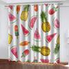 Aesthetic Room Decoration 3D Fruit Prints Patterns Window Curtain Living Room Decorative Blackout Curtains for The Bedroom