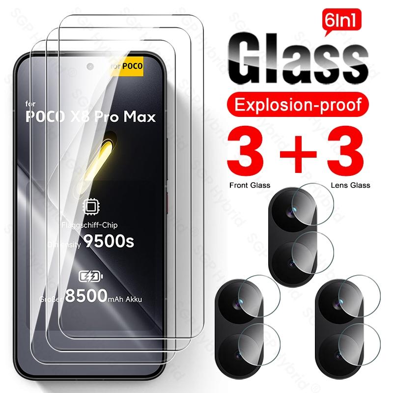 Для Xiaomi Poco X7 Pro 5G Стекло 6-в-1 9H Закаленное Стекло Защитная Пленка для Экрана Little Poko X8 Pro Max Стекло для Камеры X7Pro X8Pro X8ProMax