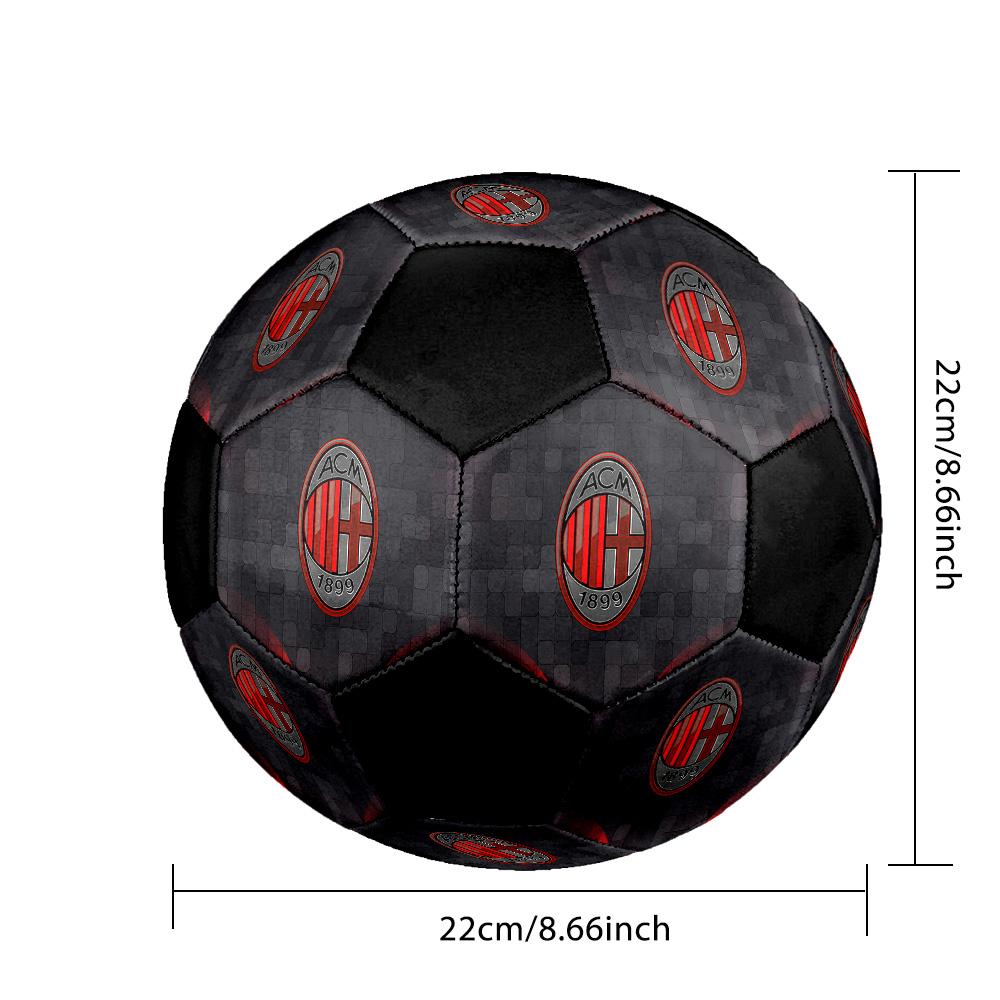 Associazione Calcio Milan Soccer Ball Colorful All Ages Machine Stitched PVC Competition Ready Durable High-Bounce.SIZE5