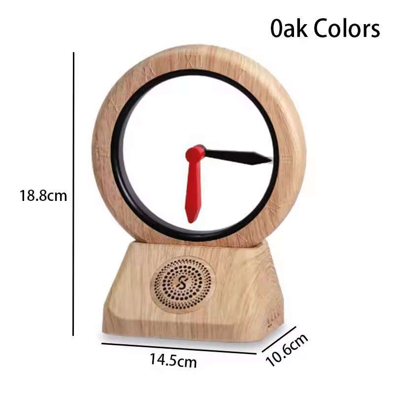 Retro floating clock, creative indoor watch clock, living room decoration, desktop clock, luxurious desktop decoration, Bluetoot