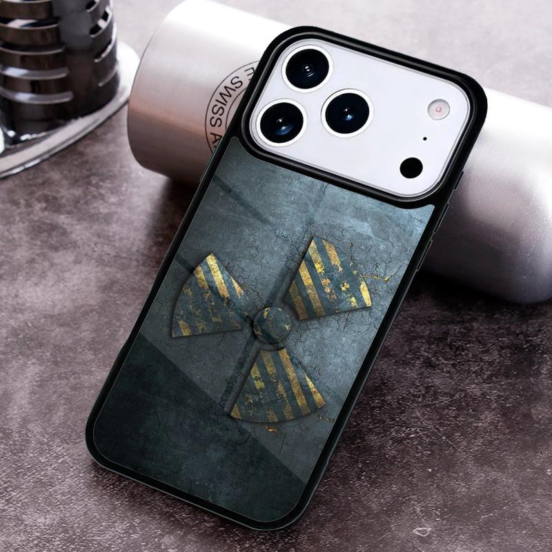 Предупреждающий знак радиации Чехол для телефона для iPhone 17 16 15 Pro Max Air 14 13 12 11 Plus Ударопрочный Capa Чехол