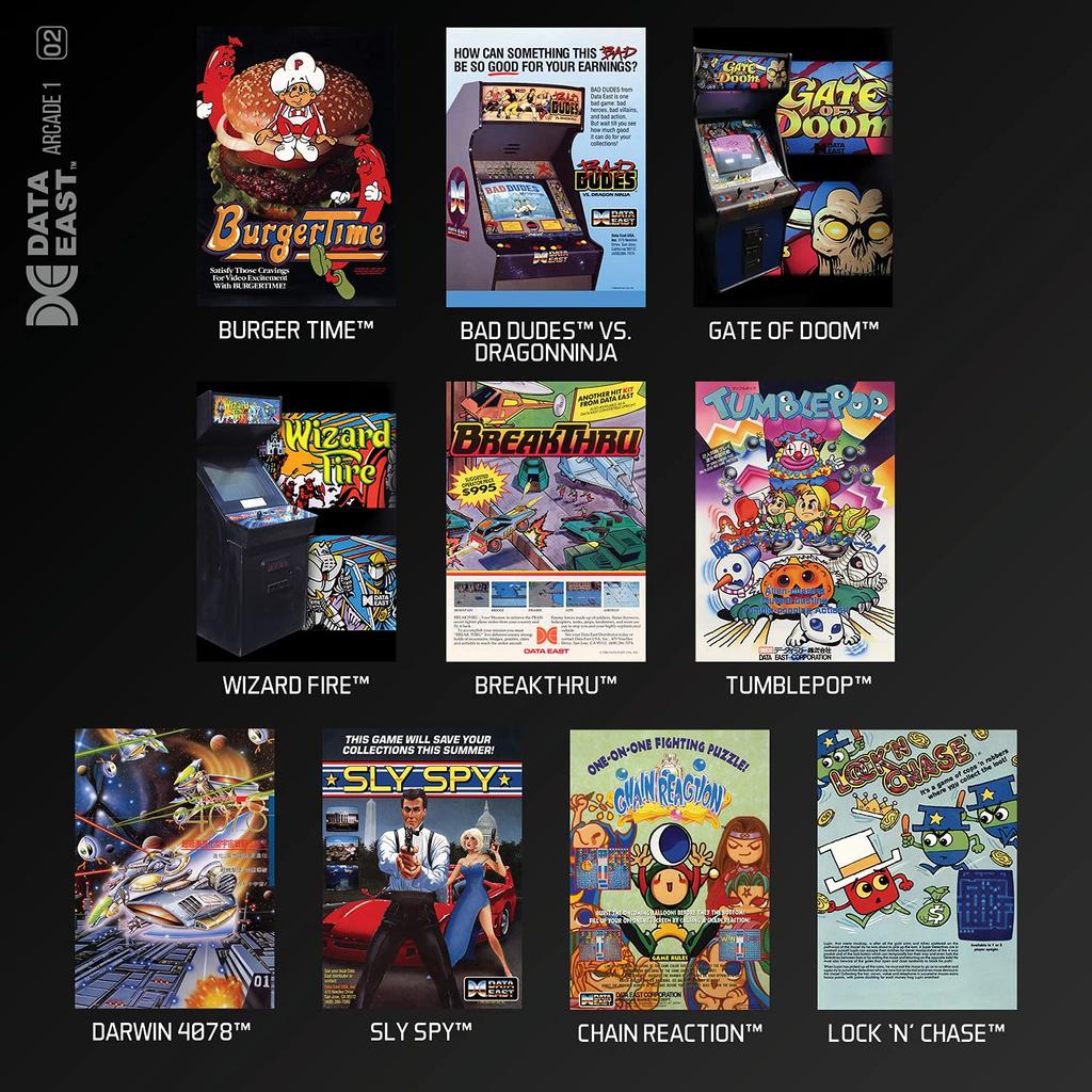 Evercade Data East Arcade 1 [Коллекция на физическом картридже] 10 игр в комплекте