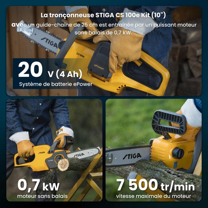 Tronçonneuse STIGA CS 100e Kit a batterie - 20V