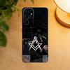 Чехол для телефона с символом масонства для Samsung S25,24,23,22,30,21,10,9,Ultra,Plus,Lite Мягкий черный чехол