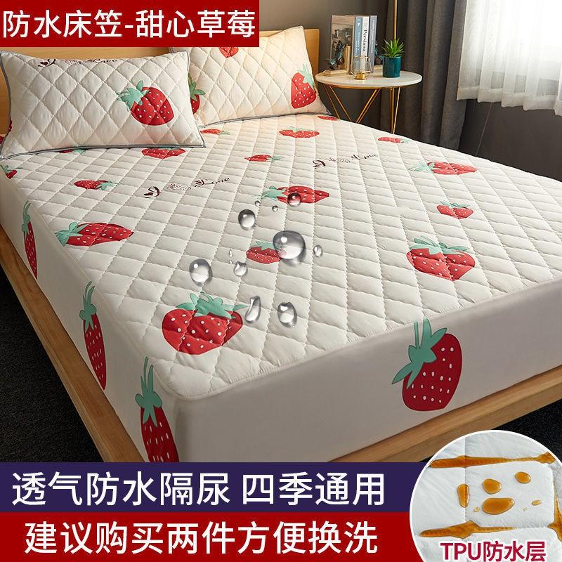 Waterproof Mattress Protector Bed Skirt Cover With Cotton Padding Breathable Twin Full Queen King Size Beds