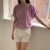 New ArrivalS Open Run Women S Cotton Panel Pin Tuck Shirring Pocket Short Sleeve