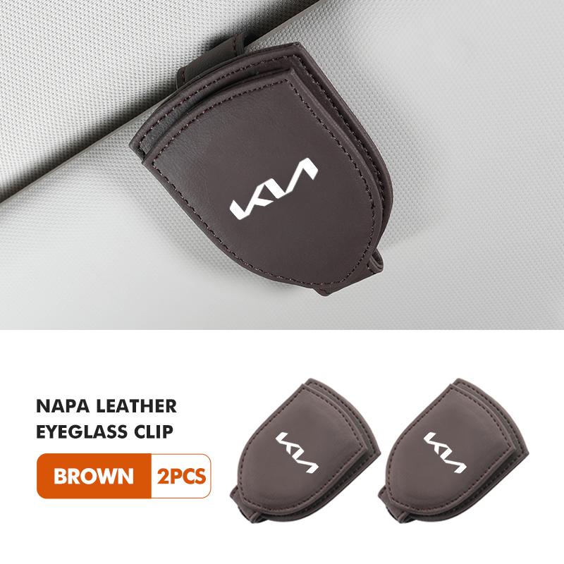 For KIA Car Glasses Holder Sun Visor Sunglasses Clip Card Accessories Rio K5 K2 Sportage Ceed Sorento Picanto Stinger Soul BO2
