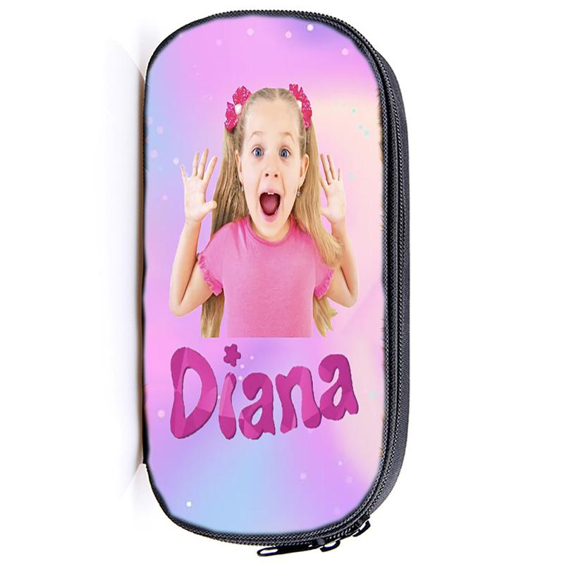 Детский пенал с изображением Дианы и Ромы для девочек, милый кавайный пенал для хранения карандашей, детская сумка для ручек, канцелярская коробка, школьные принадлежности для школьников