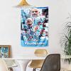 Manchester City Custom Your Name Wall Decor Tapestry Art For Pet Memorial Birthdaywedding Party Backdrop Family Gift
