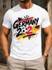 Gerunisexy 2026 Футбол Смелые Стадионные Огни Мяч В Цифре Ноль Красный Желтый Движение Брызги Фан Графика Унисекс Вся Футболка