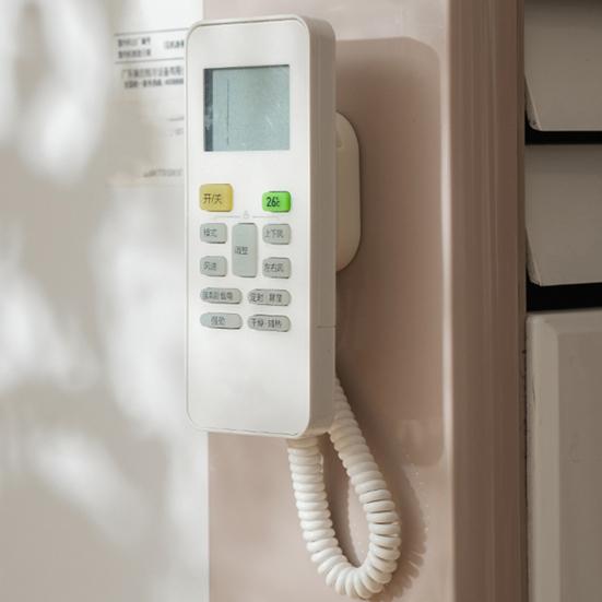 Магнитный держатель пульта дистанционного управления с пружинным тросом, простая установка, настенный органайзер для пульта дистанционного управления с защитой от потери