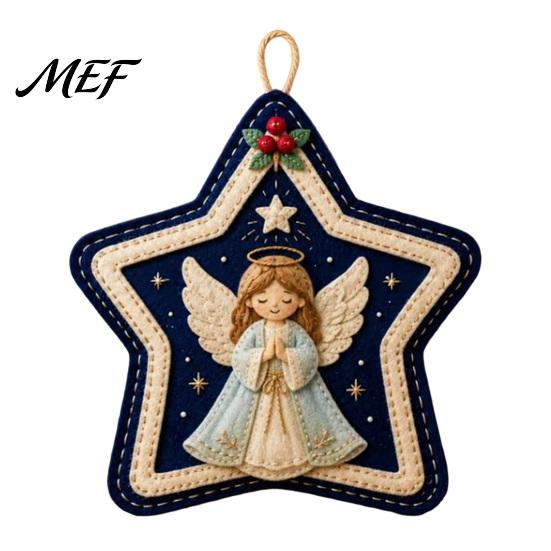 Christmas Gift for Family Friends Felt Pendant, Decorative Hanging Ornament Holiday Reusable Home Decor, Indoor Outdoor Wall Fireplace Tree