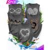 Five-piece set of matching outfits for best friends and sisters with heart-shaped leopard print Be Real Not Perfect Printed fashionable and elegant