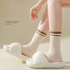 Хлопковые женские осенне-зимние многослойные носки, впитывающие пот, японские спортивные носки до середины икры