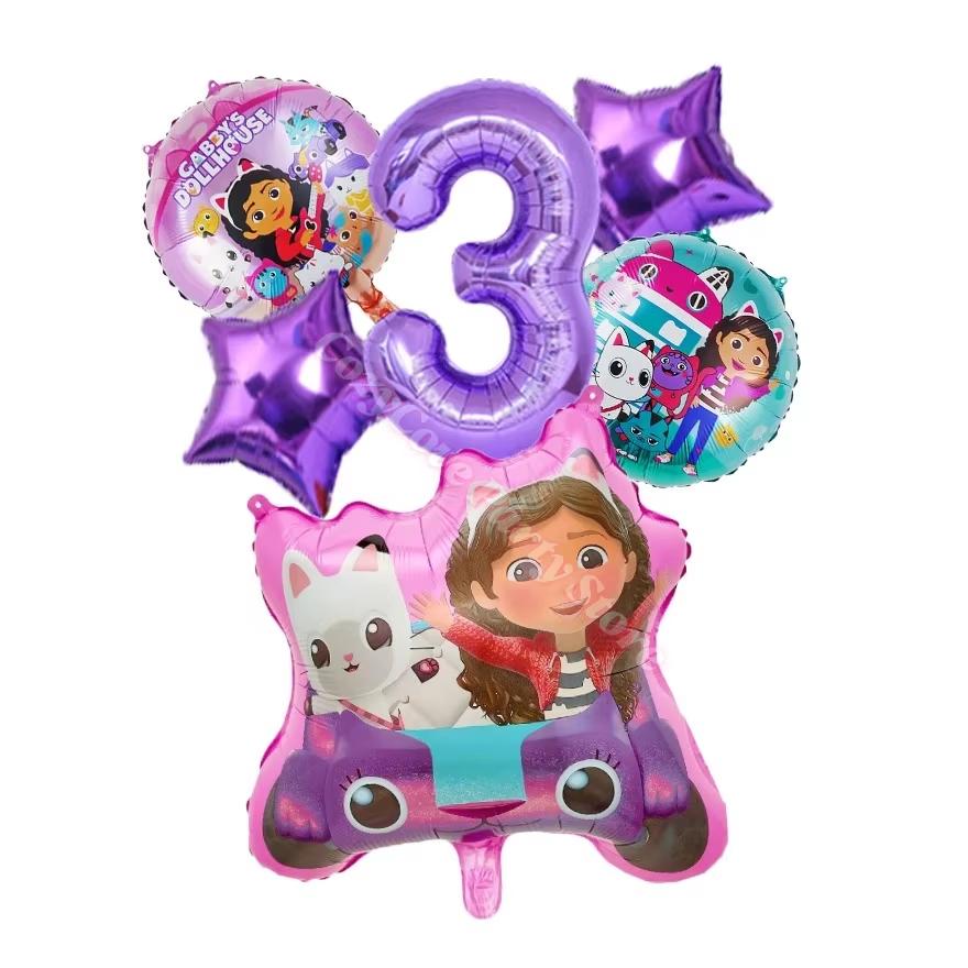 Gabby Dollhouse Birthday Party Favors Gabby Bracelets Stikers Cake Topper Balloons Classroom Rewards Party Pinata Fillers Gifts