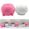 Silicone Stripe Vase Mould for Creative Crafters and Jewelry Enthusiasts Flower Pot Home Decoration Accessory Mould