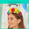 Повязка на голову для вечеринки с узором в виде поздравительного письма и красочными цветочными украшениями для детей и подростков