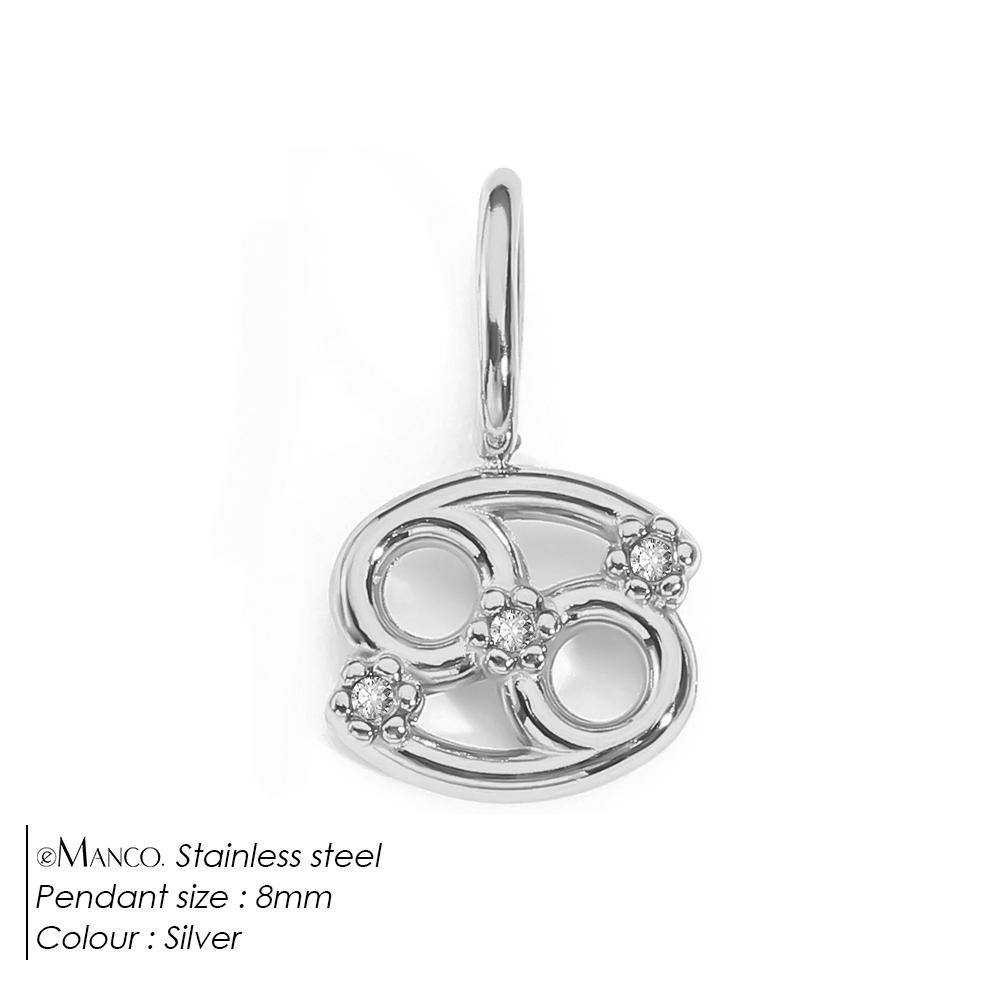 eManco Stainless Steel Star Zodiac Sign 12 Constellation Pendant Accessories for Necklace Women Man Jewelry Gifts