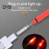 Fishing Rod Tip Light with Dual Bells Fishing Bite Alarm LED Lamp Night Fishing Pole Tip Strike Sensor Alert Light Fishing Accessories