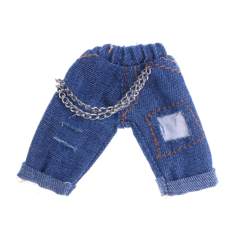 Одежда для кукол ob11 Baby Clothes For Baby Chain Jeans Pants Liquor Bar And Jeans Furniture For Dolls 1/12 Cool Anime High Quality Toy Accessoriess