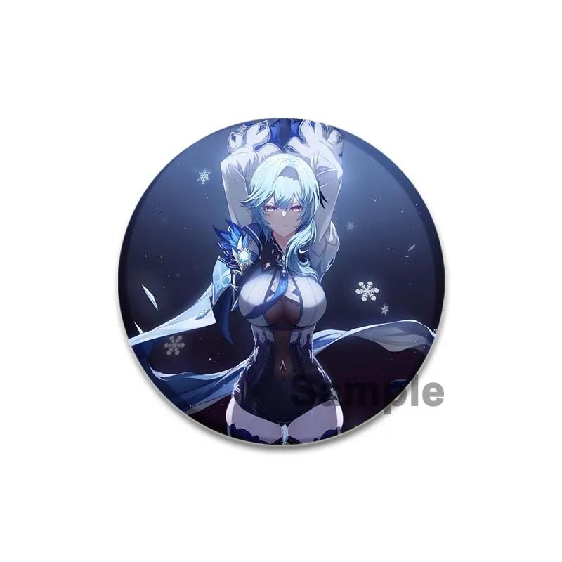32/44/58 мм значки Eula аниме Genshin Impact броши ручной работы игровые персонажи значки на лацкан креативные значки с мультяшными фигурками аксессуары подарок