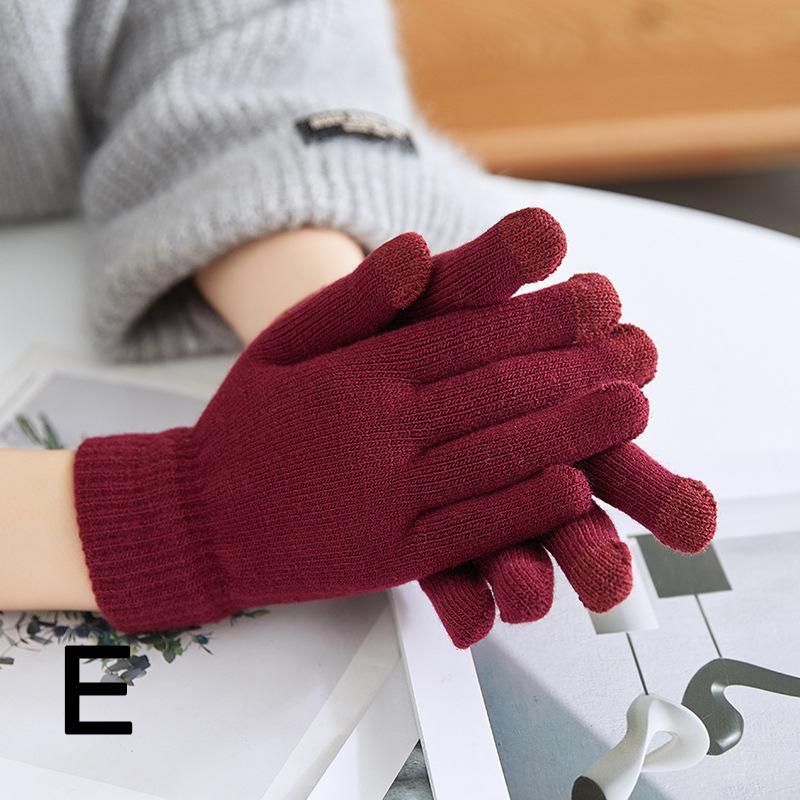 1 пара женских и мужских вязаных перчаток, мягкие варежки, ветрозащитные аксессуары для одежды, зимние теплые толстые