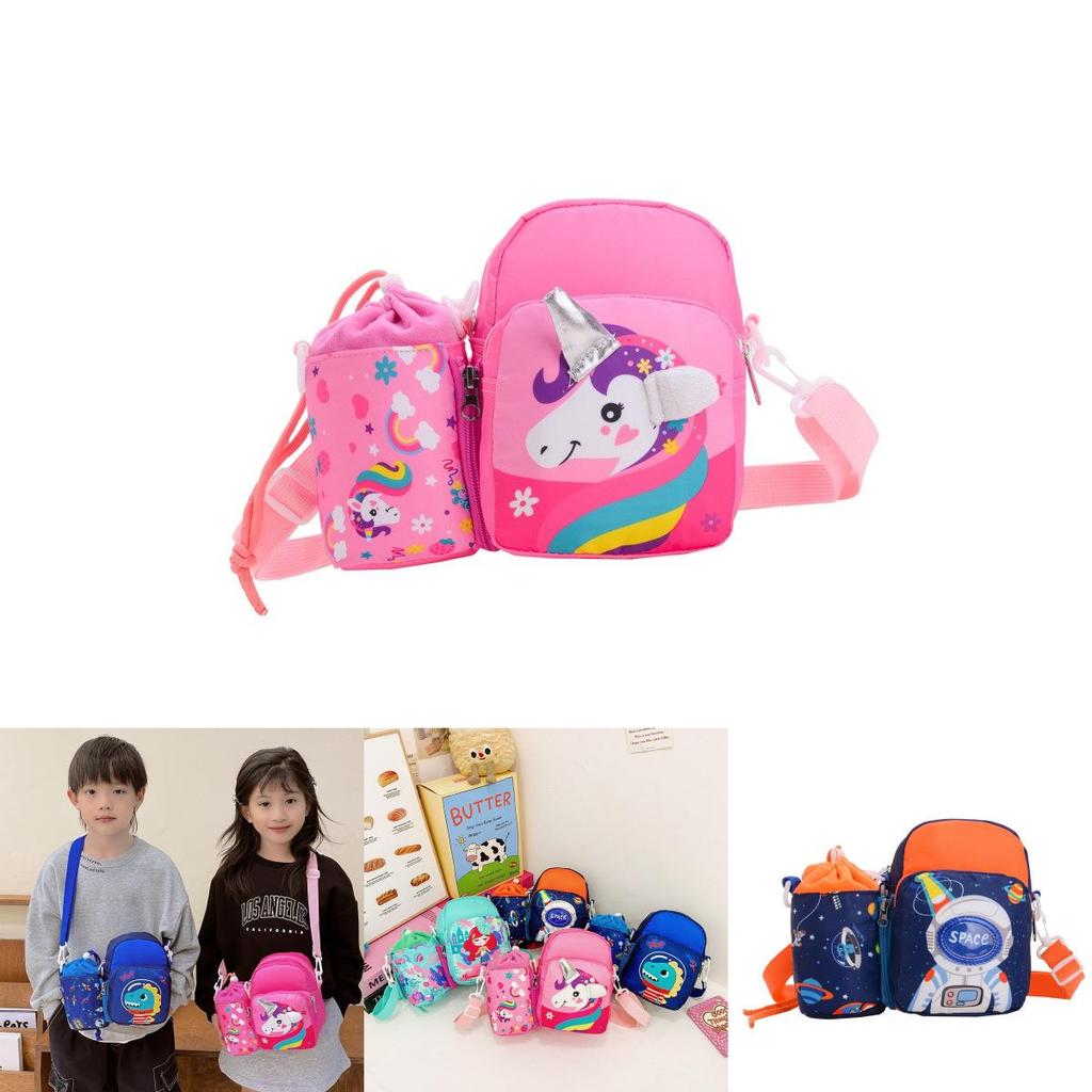 Canvas Kids Cartoon Shoulder Bag With Lightweight Design For School And Travel