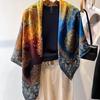 Hangzhou Silk Silk Scarf Autumn and Winter Shawl Two-purpose Thin Style Versatile Fashion New High-end High-end Exterior Matching