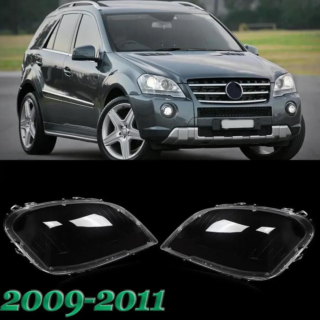 amcsvg1 1 Pair Headlight Lens Cover For Mercedes Benz W164 ML-Class ML300 ML350 ML450 2009 2010 2011 Transparent Headlamp Cover