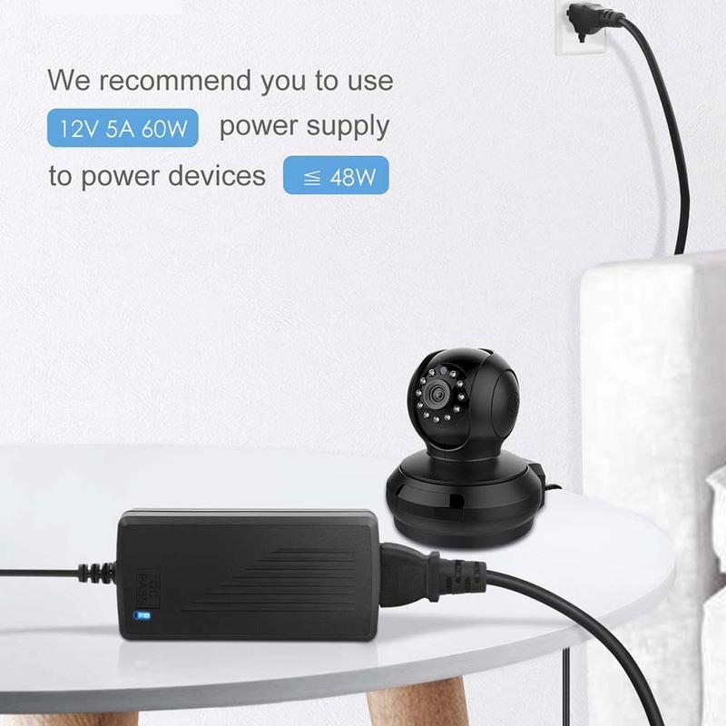 DC 5V 12V Switching Power Supply Adapter 5A 6A 8A 10A Lighting Transformer AC 110V~220V Connect Wire For Led Light CCTV Camera