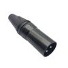 Черный медный XLR 3-контактный штекер (папа и мама) для сабвуфера