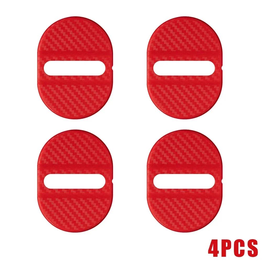 4pcs Car Lock Scratch-resistant Protective Cover Sticker Car Door Closing Shock Absorbing Pad Car Door Lock Anti-Collision Cover