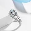 925 Sterling Silver Ring Zircon Water Drop Wedding Jewelry Rings Engagement For Women Girls Jz003