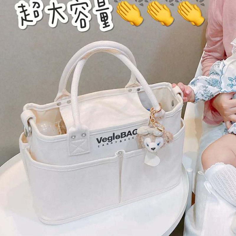 Vegiebag Ручная сумка для мамы и малыша для прогулок Легкая Большая вместимость Мамина сумка Женская холщовая сумка-тоут