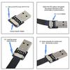 Кабель Cablecc USB Папа к Micro USB Папа Передача данных Плоский Тонкий FPC Кабель для и Телефонов 2.0 Тип-A 5-контактный (200см) FPV, Диски,