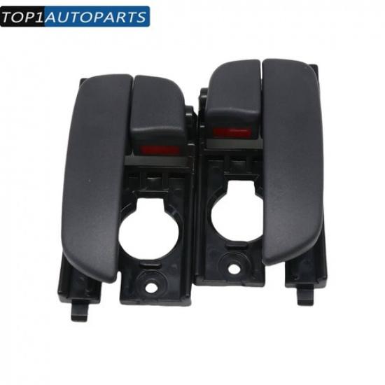 2X Rear Left & Right Interior Door Handle Black For 2006-2011 Hyundai Accent