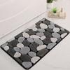 Flocking Stone Bathroom Cashmere Thickening Mat Bath Non-slip Carpets In Wash Basin Bathtub Side Floor Rug Shower Room Doormat Memory Foam 3D Pad