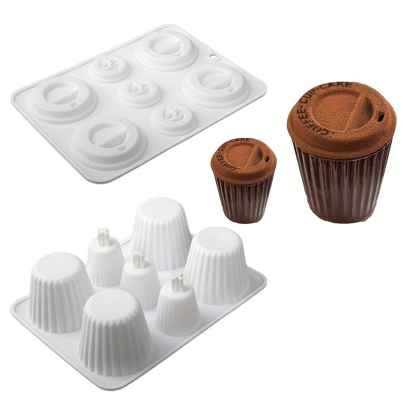 Bake Ware Set Striped Coffee Cup Design Silicone Cake Mold Chocolate Dessert Baking Tools Kitchen Supplies