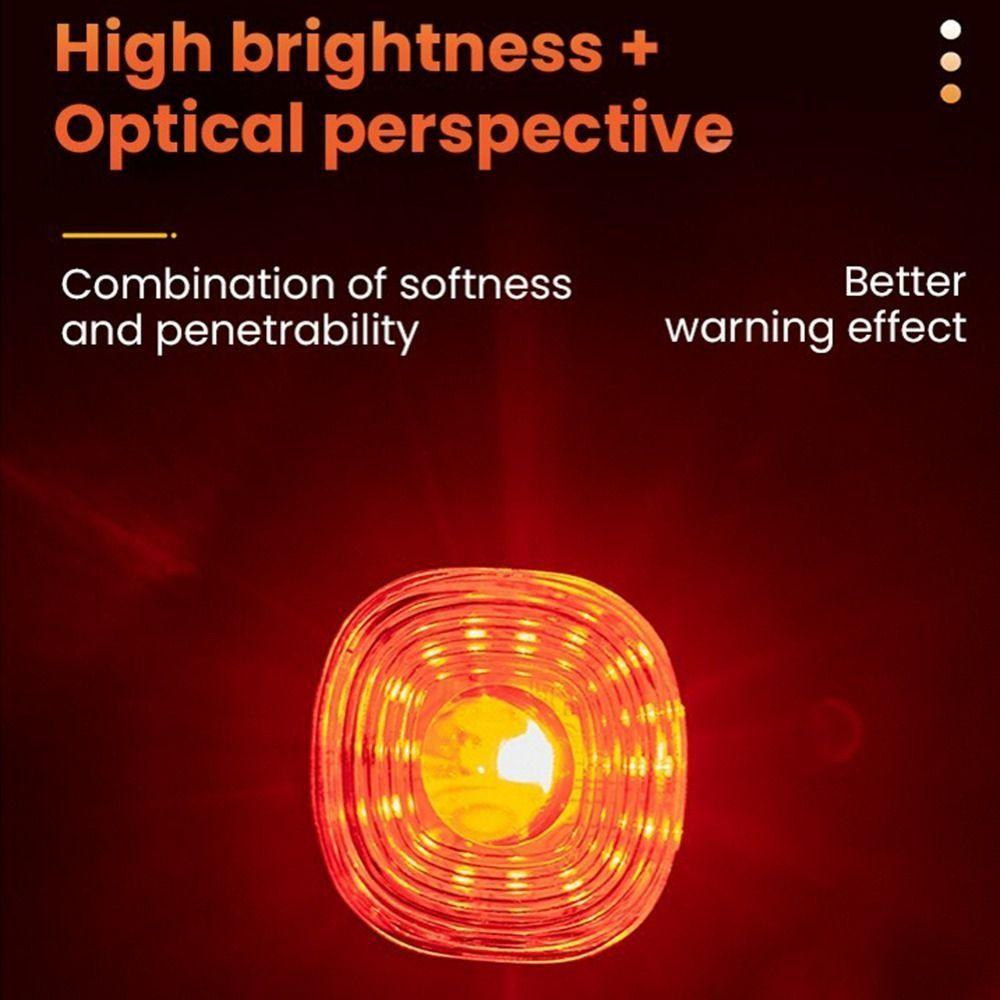 6 Modes Bicycle Brake Sensing Rear Bike Light Intelligent Brake Tail Lamp  Nightrider