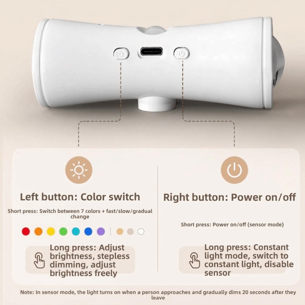 Intelligent Rechargeable Night Light Magnetic Wireless Wall Light Stair
