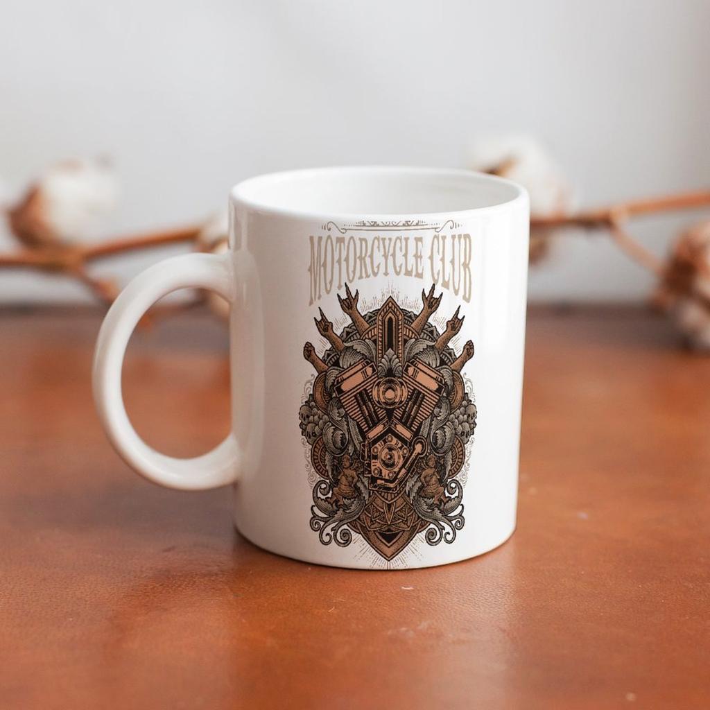 Белая глянцевая кофейная кружка 11 унций с двумя поверхностями для печати, прочная керамическая конструкция для горячих напитков и ежедневного времени для теплых напитков