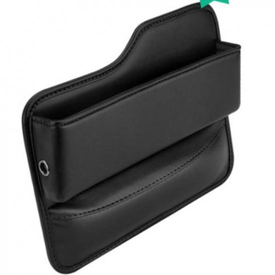 Car Center Console Side Seat Filler Organizer Storage Box Black Auto Accessories
