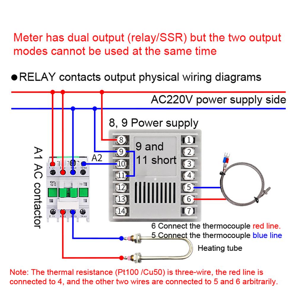 0~400℃ Adjustable Intelligent Precise Temperature Controller Digital Display Relay Solid State SSR Output Over Temperature Alarm Oven Industrial Equi