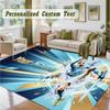 Crystal Velvet Square Rug Custom NameErling Haaland Pattern Non Slip Home Floor Decor Rug