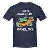 Piece Funny Frogs Novelty Graphic  Cotton TShirt I Just Really Like Tees Tops For Unisex