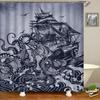 Octopus Seas Shower Curtains Bath Curtain 180*180cm Waterproof Bathroom Home Decor Washable Fabric Bathroom Screen With 12 Hooks