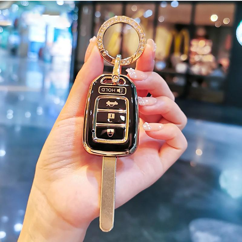 ТПУ Чехол-футляр для умного брелока автоключей Подходит для Honda Accord Civic Кольцо для ключей Автоаксессуары Автомобильный аксессуар премиум-класса