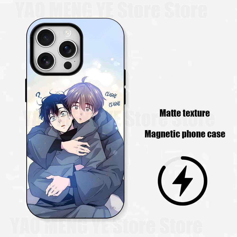 Philia Leo Diati Манхва Матовый Мягкий Для Чехла Телефона Для Iphone 11,12,13,14,15,16,17 Pro Max XS Беспроводная Зарядка Магнитная Крышка