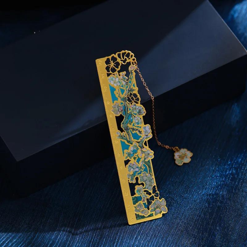 Ретро Классическая Европейская Закладка для Книги Винтажная Картина Маслом Серия Металлическая Полая Закладка Для Студентов Креативный Дизайн Подарок Учителю